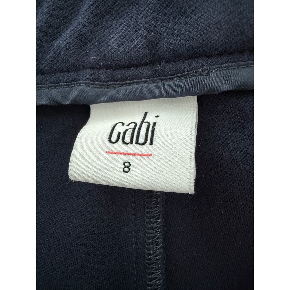 CABI Navy Blue Ponte Ankle Pants 8 Center Seams Stretch Slim Trousers 5073 EUC - Picture 5 of 9